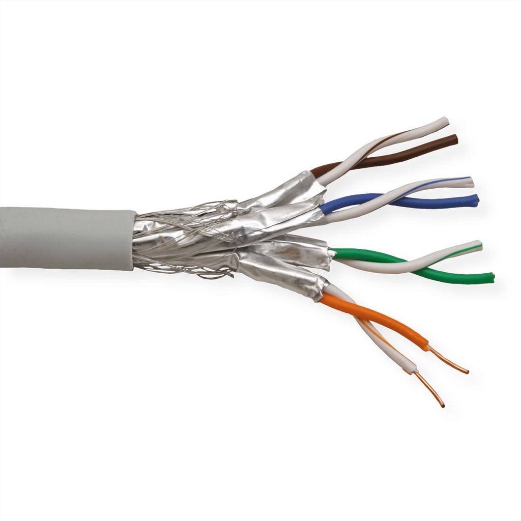 VALUE S/FTP Cable Cat.8 (Class I), Solid Wire, LSOH, grey, 100 m | VTAC ...
